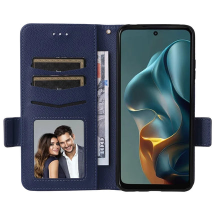 For Motorola Moto G05 4G  /  E15 4G Case Litchi Texture PU Leather Wallet Flip Phone Cover
