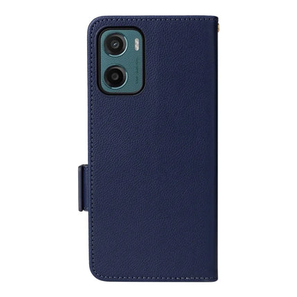 For Motorola Moto G05 4G  /  E15 4G Case Litchi Texture PU Leather Wallet Flip Phone Cover