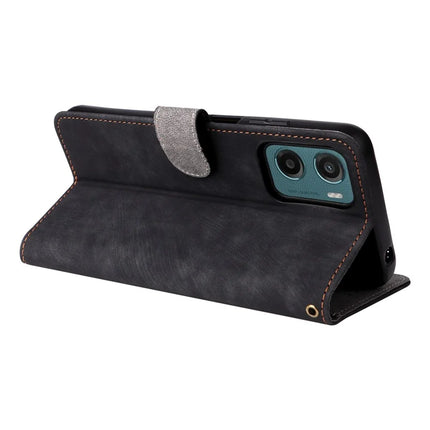 For Motorola Moto G05 4G  /  E15 4G Wallet Case RFID Blocking PU Leather Cover Stand View