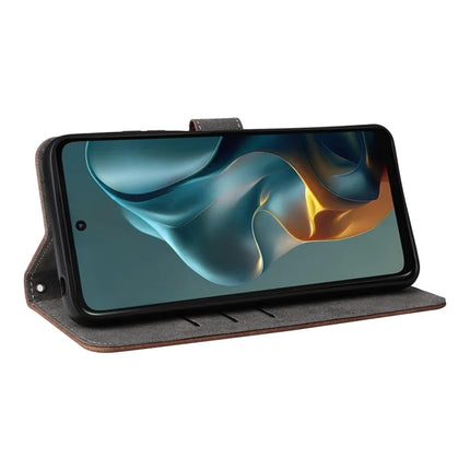 For Motorola Moto G05 4G  /  E15 4G Wallet Case RFID Blocking PU Leather Cover Stand View