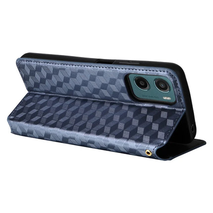 For Motorola Moto G05 4G  /  E15 4G Wallet Case Rhombus Imprinted Leather Phone Cover