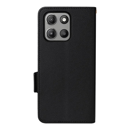 For Motorola Moto G15 Power 4G  /  G15 4G Case Litchi Texture PU Leather Wallet Flip Phone Cover