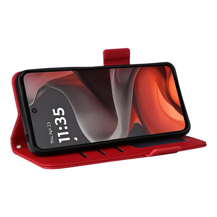 For Motorola Moto G15 Power 4G  /  G15 4G Case Litchi Texture PU Leather Wallet Flip Phone Cover