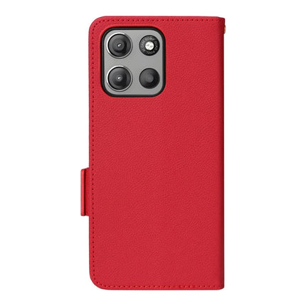 For Motorola Moto G15 Power 4G  /  G15 4G Case Litchi Texture PU Leather Wallet Flip Phone Cover