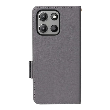 For Motorola Moto G15 Power 4G  /  G15 4G Case Litchi Texture PU Leather Wallet Flip Phone Cover