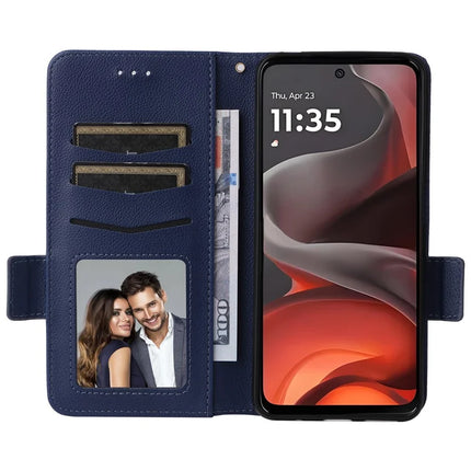 For Motorola Moto G15 Power 4G  /  G15 4G Case Litchi Texture PU Leather Wallet Flip Phone Cover