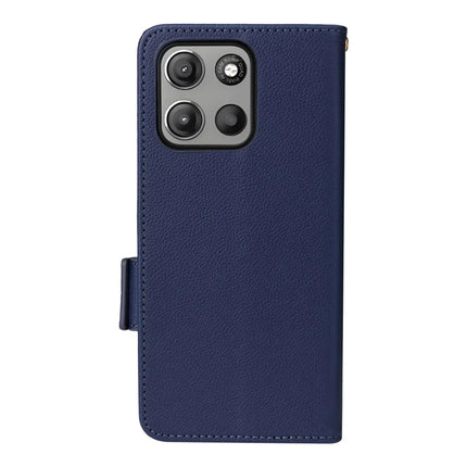 For Motorola Moto G15 Power 4G  /  G15 4G Case Litchi Texture PU Leather Wallet Flip Phone Cover