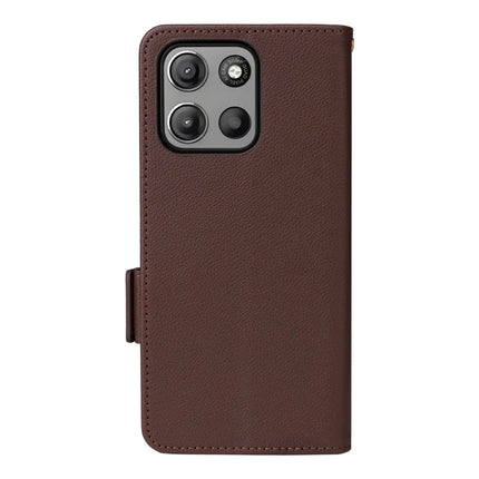 For Motorola Moto G15 Power 4G  /  G15 4G Case Litchi Texture PU Leather Wallet Flip Phone Cover