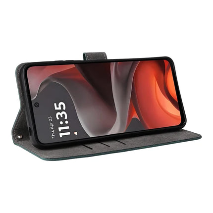 For Motorola Moto G15 Power 4G  /  G15 4G Wallet Case RFID Blocking PU Leather Cover Stand View