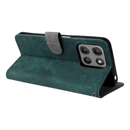 For Motorola Moto G15 Power 4G  /  G15 4G Wallet Case RFID Blocking PU Leather Cover Stand View