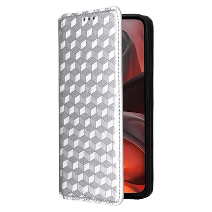 For Motorola Moto G15 Power 4G  /  G15 4G Wallet Case Rhombus Imprinted Leather Phone Cover