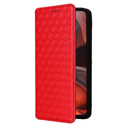 For Motorola Moto G15 Power 4G  /  G15 4G Wallet Case Rhombus Imprinted Leather Phone Cover