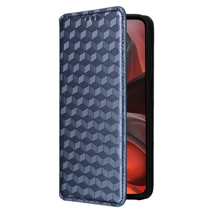 For Motorola Moto G15 Power 4G  /  G15 4G Wallet Case Rhombus Imprinted Leather Phone Cover