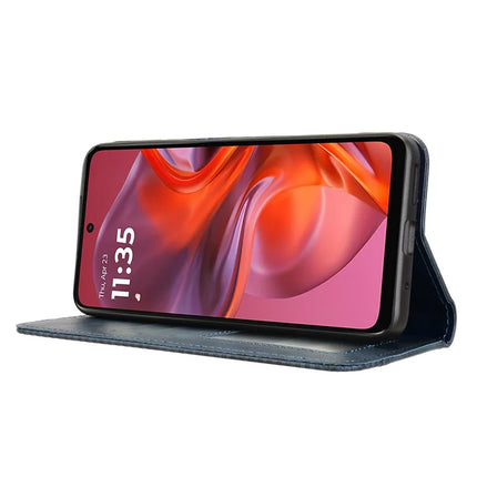 For Motorola Moto G05 4G  /  E15 4G Leather Case Wallet Stand Retro Texture Phone Cover