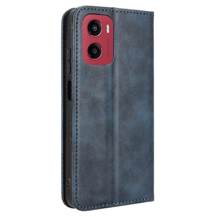 For Motorola Moto G05 4G  /  E15 4G Leather Case Wallet Stand Retro Texture Phone Cover