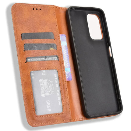 For Motorola Moto G05 4G  /  E15 4G Leather Case Wallet Stand Retro Texture Phone Cover
