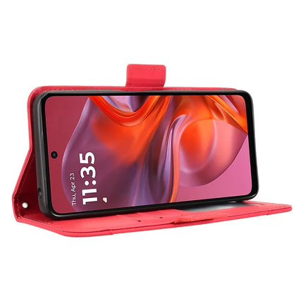 For Motorola Moto G05 4G  /  E15 4G Leather Case Phone Wallet Cover with Multiple Card Slots