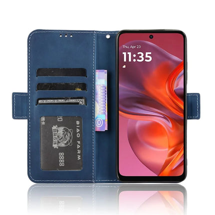 For Motorola Moto G05 4G  /  E15 4G Leather Case Phone Wallet Cover with Multiple Card Slots