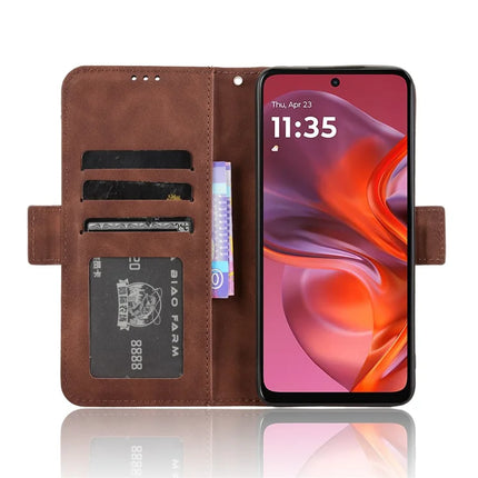 For Motorola Moto G05 4G  /  E15 4G Leather Case Phone Wallet Cover with Multiple Card Slots