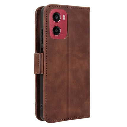 For Motorola Moto G05 4G  /  E15 4G Leather Case Phone Wallet Cover with Multiple Card Slots