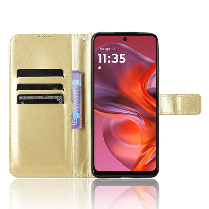 For Motorola Moto G05 4G  /  E15 4G Case Crazy Horse Texture PU Leather Phone Wallet Cover