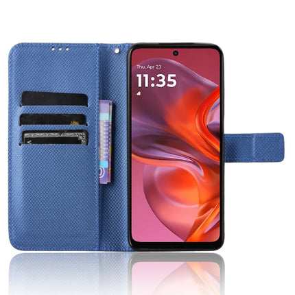 For Motorola Moto G05 4G  /  E15 4G Case PU Leather Diamond Texture Wallet Phone Cover