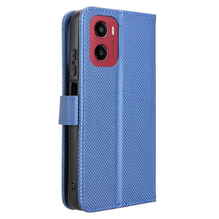 For Motorola Moto G05 4G  /  E15 4G Case PU Leather Diamond Texture Wallet Phone Cover