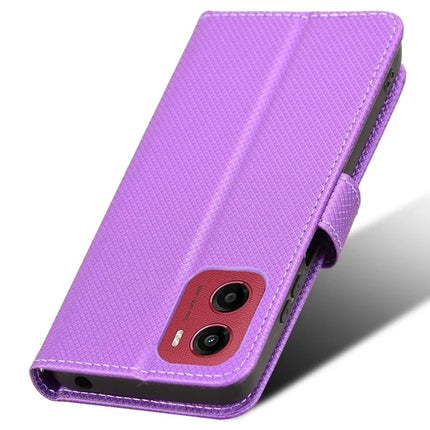 For Motorola Moto G05 4G  /  E15 4G Case PU Leather Diamond Texture Wallet Phone Cover