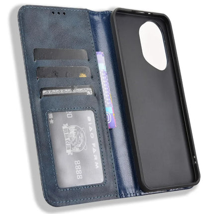 For Honor 300 Leather Case Wallet Stand Retro Texture Phone Cover