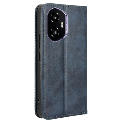 For Honor 300 Leather Case Wallet Stand Retro Texture Phone Cover