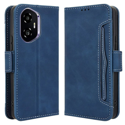 For Honor 300 Leather Case Phone Wallet Cover with Multiple Card Slots - Blue