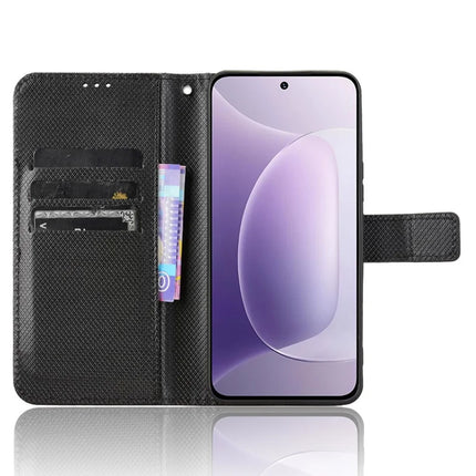 For Honor 300 Case PU Leather Diamond Texture Wallet Phone Cover