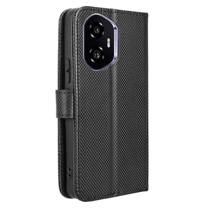 For Honor 300 Case PU Leather Diamond Texture Wallet Phone Cover