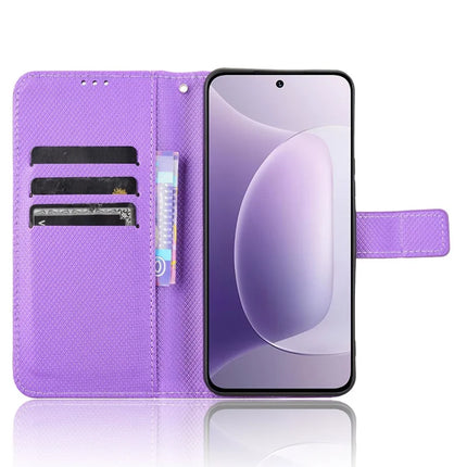 For Honor 300 Case PU Leather Diamond Texture Wallet Phone Cover