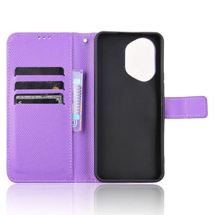 For Honor 300 Case PU Leather Diamond Texture Wallet Phone Cover