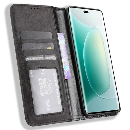 For Honor 300 Pro  /  300 Ultra Leather Case Wallet Stand Retro Texture Phone Cover