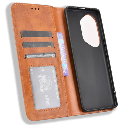 For Honor 300 Pro  /  300 Ultra Leather Case Wallet Stand Retro Texture Phone Cover