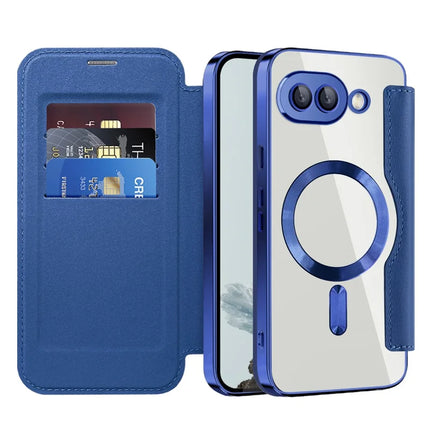 For Google Pixel 9a Case Compatible with MagSafe RFID Blocking Leather Phone Cover