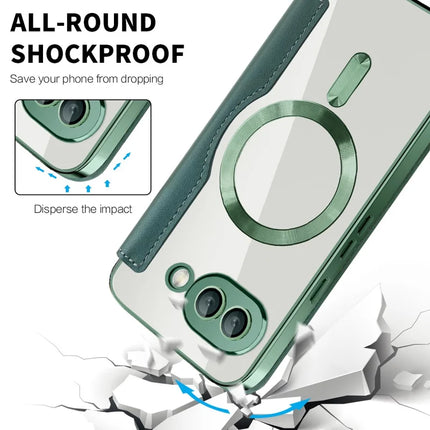 For Google Pixel 9a Case Compatible with MagSafe RFID Blocking Leather Phone Cover