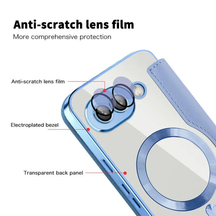 For Google Pixel 9a Case Compatible with MagSafe RFID Blocking Leather Phone Cover