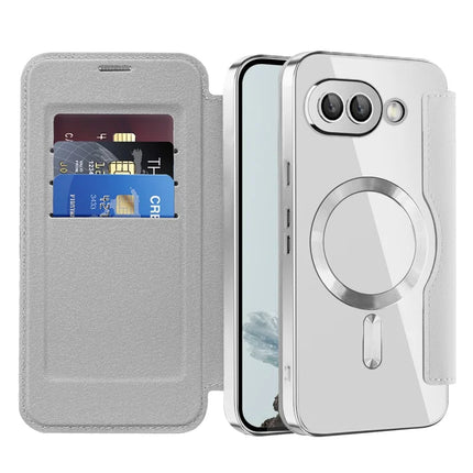 For Google Pixel 9a Case Compatible with MagSafe RFID Blocking Leather Phone Cover