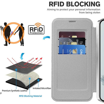 For Google Pixel 9a Case Compatible with MagSafe RFID Blocking Leather Phone Cover
