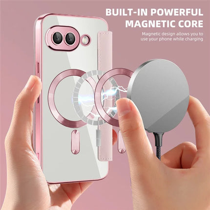 For Google Pixel 9a Case Compatible with MagSafe RFID Blocking Leather Phone Cover