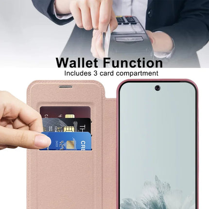 For Google Pixel 9a Case Compatible with MagSafe RFID Blocking Leather Phone Cover