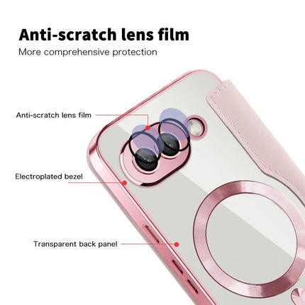 For Google Pixel 9a Case Compatible with MagSafe RFID Blocking Leather Phone Cover