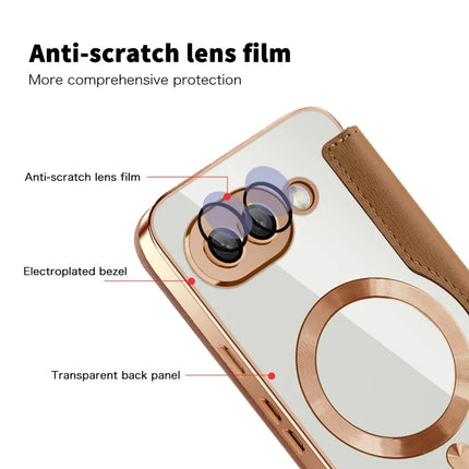 For Google Pixel 9a Case Compatible with MagSafe RFID Blocking Leather Phone Cover