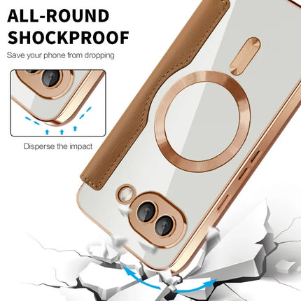 For Google Pixel 9a Case Compatible with MagSafe RFID Blocking Leather Phone Cover