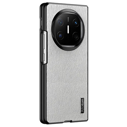 For Huawei Mate X6 Case Wood Texture PU Leather Coated PC TPU Phone Cover