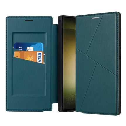 For Samsung Galaxy S23 Ultra Case Magnetic Closure Card Slot Leather Flip Phone Cover