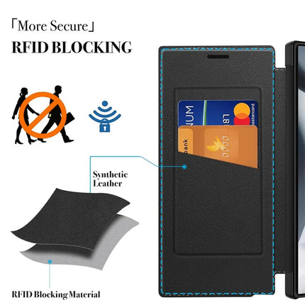 For Samsung Galaxy S23 Ultra Case Magnetic Closure Card Slot Leather Flip Phone Cover